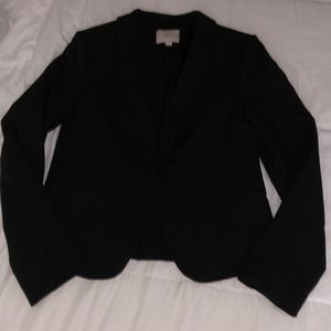 LOFT Fully Lined NO Button Black Blazer
